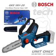 Gergaji Mesin Potong Kayu Baterai Cordless Pruner Saw Mini Chainsaw 18V Bosch GKE 18V-20 - Unit Onl