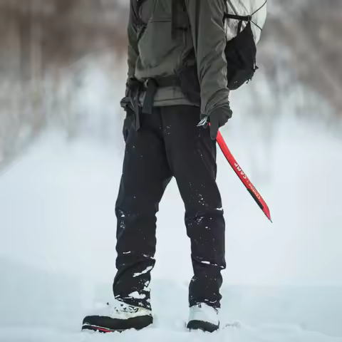 Yamatomichi commuting outdoor hiking skiing soft shell slim fit pants windproof coldproof men and wo