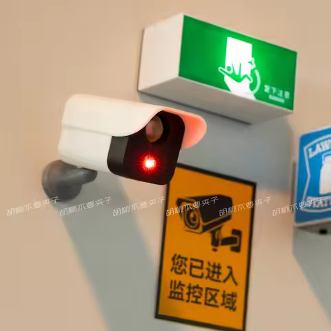 Simulated Miniature Monitoring Camera Refrigerator Magnetic Tile Hole Board Personalized And Creativ