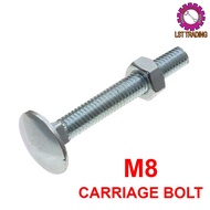 GI CARRIAGE BOLT M8 AND NUT SET (SELL IN SET)