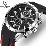 DIVEST Jam Tangan Quartz Chrono Pria, Arloji Merek Fashion