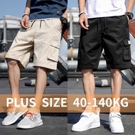 【Plus Size】9XL 8XL Men Thin Loose Oversize Board Summer Beach Casual Overalls Cargo Shorts