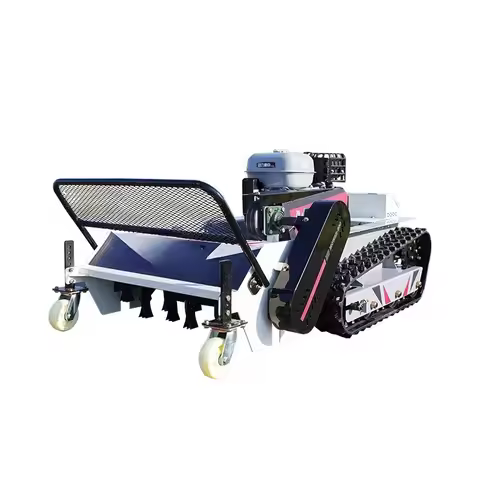 Orchard forest lawn weeding and clearing machine lawn trimming photovoltaic grass shredder crawler w