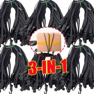 Adjustable Cargo Transport Fixed Straps with Hook 3-in-1 Luggage Binding Elastic Belt Mountain Bike 