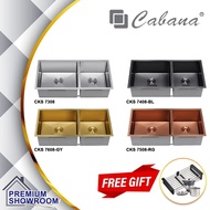 Cabana Undermount Handmade 304 Stainless Steel Nano Kitchen Sink CKS7308/CKS7408-BL/CKS7508-RG/CKS76