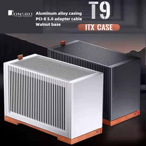Jonsbo T9 5.0 Aluminum Alloy PC Case ITX Mesh Desktop Computer Host Shell Case With PCI-E 5.0 A4 War