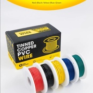 MERAH HIJAU 5 METER 1007 PVC WIRE 16AWG-ROLL - RED, BLACK, YELLOW, biru, GREEN