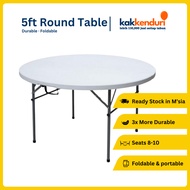 3V High Quality Folding Plastic Table ( 5ft ) Round Dining Table (1.5m)