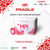 CARGO 1 BOX [36 PCS] FRAGILE DON'T SLASH UP 48MM X 300 YARD 48 MICRON