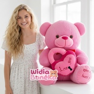 Teddy bear heart embroidered feet size 60cm