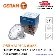 OSRAM HLX 64653 ELC 24V 250W 900LM GX5.3 HALOGEN Display/Optic Lamp x1