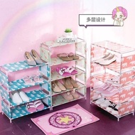 5-tier/ Patterned Shoe Rack 48x23x73cm Portable Plastic Shoe Rack *