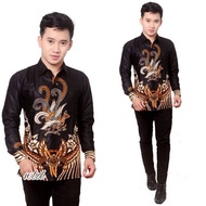 Men's Batik Shirt / Men's Long Sleeve Batik Shirt Batik Printing Batik Shirt