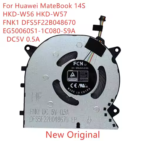 New Original Laptop CPU Cooling Fan For Huawei MateBook 14S HKD-W56 HKD-W57 FNK1 DFS5F22B048670 EG50