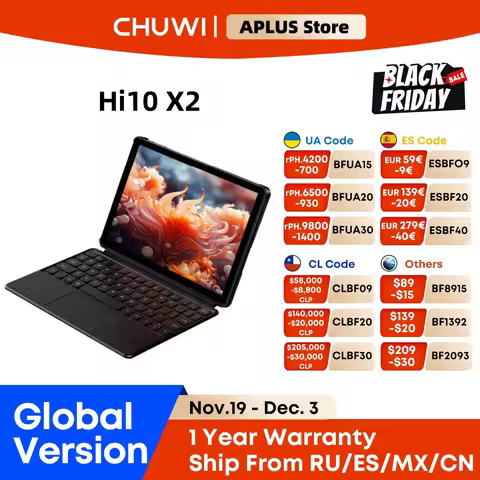 CHUWI Hi10 X2 Tablets Dual-Core Intel 10th i3-10100Y 8GB RAM 256GB ROM Intel UHD Graphics 615 10.1" 