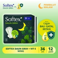 SOFTEX BETEL LEAF + VIT E SLIM WING 36CM 12PADS