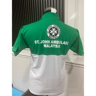 ST JOHN AMBULANS MALAYSIA TSHIRT UNIFORM  LENGAN PENDEK & PANJANG ST. JOHN AMBULANCE MALAYSIA SJAM C