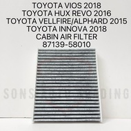 TOYOTA VIOS 2018/ HILUX REVO 2016/VELLFIRE/ALPHARD 2015/INNOVA 2016-2018 CABIN AIR FILTER CARBON 871