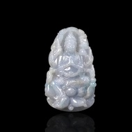 飄花翡翠精雕千手觀音項鍊 | 天然緬甸玉翡翠A貨 | 送禮