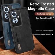 For Oppo Reno11 Pro 2024 Oppo F25 Pro Oppo Reno11 Pro Reno11 Reno11F Retro Frosted Magnetic Case Leather Suction Charging Soft Back Cover