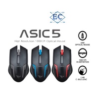 ALCATROZ ASIC5 MOUSE (BLACK/GUN MENTAL)