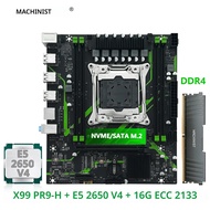MACHINIST X99 PR9-H เมนบอร์ดชุด LGA2011-3 Xeon E5 2650 V4 CPU DDR4 16GB (1*16GB) 2133MHZ RAM หน่วยคว