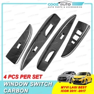 Perodua Myvi Lagi Best Icon 2011 - 2017 Car Window Switch Panel Frame Cover Garnish Accessories Glos