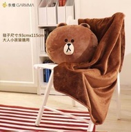 月の光 - GARMMA 造型抱枕-連被毯/毛毯抱枕 LINE FRIENDS 熊大 (91514)