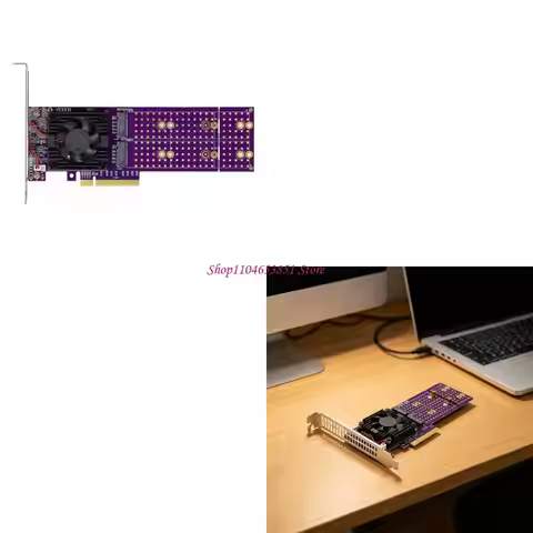ASM2824 2 Bay HDD Enclosure PCIE4.0 Expansion Card For Minisforum MS