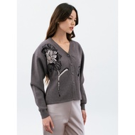 KUKAI | Camellia Cardigan - Women's Classy Knit Cardigan with Floral Pattern - Knit Cardigan Pattern