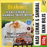 BRAHIM'S Nasi Lemak & Sambal Ikan Bilis 320g Nasi Lemak & Anchovies Sambal