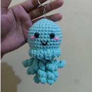 GANTUNGAN Jellyfish Crochet Keychain - Jellyfish Crochet Keychain