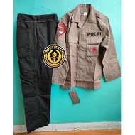 (RS) Baju PDL Coklat Brimob Polri Setelan Jatah Pembagian TACTICAL