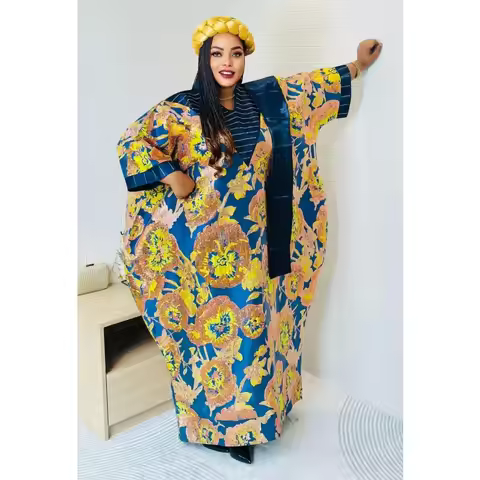 African Dresses for Women Traditional Africa Clothing Dashiki Ankara Gown Abayas Robe Muslim Kaftan