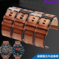 Strap Diesel Diesel Watch Strap DZ4343 DZ4323 DZ7406 Retro Genuine Leather Men Strap Accessories 26m