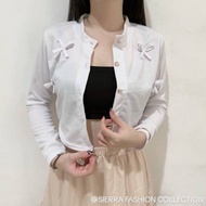 JAVIER FASHION - Lavina Cardigan Knit Coquette Ribbon Long Sleeve