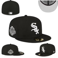 M.L.B Chicago White Sox Cap Men Women Baseball Cap Flat Brim Hat Full Closed Fit Caps-77