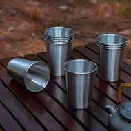 戶外露營咖啡杯304不銹鋼杯卷邊水杯野餐隔熱防燙茶水杯咖啡杯