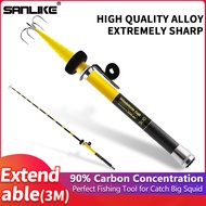 SANLIKE Stainless Steel Five Hooks Extendable Contractile Gripper Squid Hook for Harvesting Squid