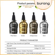 E27/E26 Retro Vintage Edison Pendant Lighting Bulb Socket Lamp Swicth w/ Holder