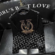 Gold Veet Men Embroidered Long Sleeved New T-shirt Top