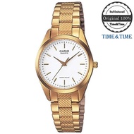 Time&amp;Time CASIO นาฬิกาข้อมือผู้หญิง สีทอง สายสแตนเลส รุ่น LTP-1274G-7ADF (ประกัน CMG)