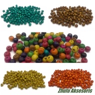 1 Pound Round Wooden Beads