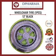 [READY STOCK MALAYSIA]12 INCH WHEELCHAIR PU SOLID TYRE / TAYAR MATI KERUSI RODA. FIT MOST BRAND