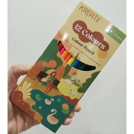 🔥CHEAPEST🔥Kreati Colour Pencil 12 Colours Triangular Shape🖍️🖍️