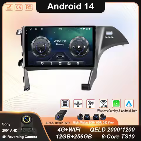 Android Auto For Toyota Prius 3 XW30 2009 - 2015 RHD Car Radio Stereo Head Unit Multimedia Player Na