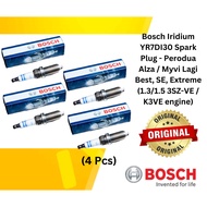 (4pcs) Bosch Iridium YR7DI30 Spark Plug - Perodua Alza / Myvi Lagi Best, SE, Extreme (1.3/1.5 3SZ-VE