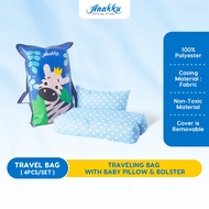 Anakku Traveling Bag Baby Pillow Bolster Zebra Owl Bedding Set Bantal Bayi 174-779