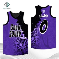 ♨♞☫NZ Goon Squad Lillard Jersey Full Sublimated Basketball Jersey, Jersey For Men