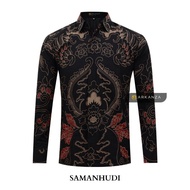 KEMEJA Original Batik Shirt With SAMANHUDI Motif, Men's Batik Shirt For Men, Slimfit, Full Layer, Long Sleeve